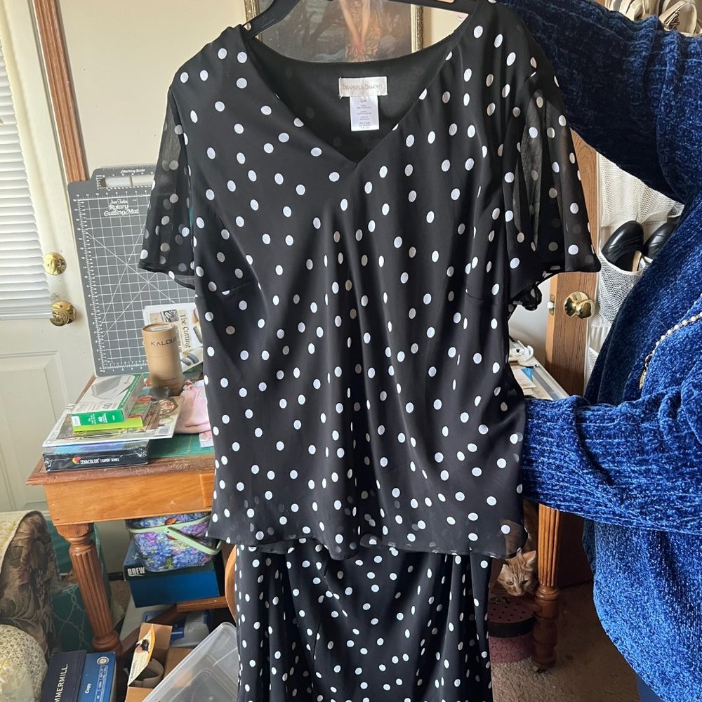 Draper's & Damon's Ruffle Hem 2-Piece Dress